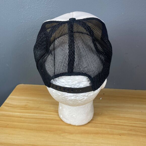 Bay Harbor Trucker Hat Unisex One Size Black White Snapback Cap Outdoor Casual - Picture 4 of 8